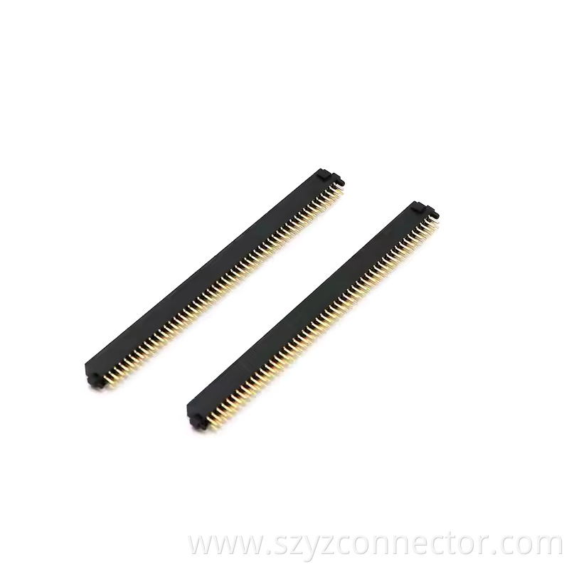 1.27mm Pitch Female Header Dual Row DIP With Outside Post H4.3mm 23P-250P (2)
